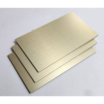 Brushed Golden PVDF Aluminum Plastic Composite Panel ACP